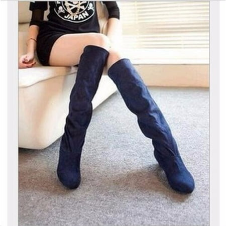 knee high slouch boots with heel