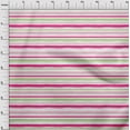 thumbnail image 4 of oneOone Cotton Jersey Fuschia Pink Fabric Stripes Sewing Material Print Fabric By The Yard 58 Inch Wide, 4 of 4