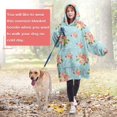 thumbnail image 4 of Wearable Oversized Blanket,Pioneer Flower Floral Print Pattern Wearable Blanket Hoodie for Adults,Cozy Hooded Blankets with Super Pockets,Super Warm Fuzzy Pullover for Women & Men, 4 of 6