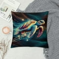 thumbnail image 2 of COMIO Big Sea Turtle Pillow Cases Wildlife Turtle in Blue Ocean Diving Nature Watercolor Painting Throw Pillowcases Cushion Cover Home Decor Pillow for Sofa Bed, 2 of 5