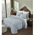 thumbnail image 3 of Better Trends 2 Piece Chenille Bedspread Set for Twin Bedspread 100% Cotton Medallion Design Lightweight Bedspread for all Season Heirloom Collection (Blue), 3 of 8