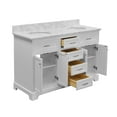 thumbnail image 2 of Aria 60" Double Bathroom Vanity with White Cabinet and Carrara Marble Top, 2 of 7