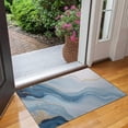 thumbnail image 2 of Blue Marble Gold Line Pattern Door Rugs,Washable Non Slip Door Mats Indoor,Decorative Door Mats,Entry Mat Indoor for Entrance,Bedroom,Kitchen,Bathroom,17"x30", 2 of 6