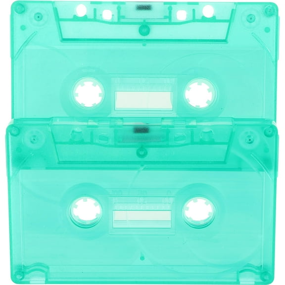 LEORX 2Pcs Vintage Blank Cassette Blank Audio Cassette Plastic Light Green Decoration for Party Favors