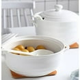 thumbnail image 6 of Double Handle Lid Pure White Ceramic Tureen Soup Ceramic Round White Dish Casserole/Clay Pot/Earthen Pot/Ceramic Cookware Heat-Resistant, 6 of 7