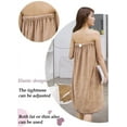 thumbnail image 5 of GOSCHE Bath Wrap Towels for Women - Adjustable Shower Spa Wrap with Home Hotel Bathrobes Nightgown for Sauna Beach Pool Gym Travel - Brown, 5 of 7