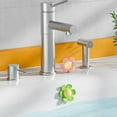 thumbnail image 3 of OIUR 2Pcs Silicone Sink Overflow Ring Easy Installation Bathtub Drain Stopper Flower Shape Sink Overflow Stopper Hotel Spa Accessories, 3 of 7