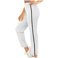 thumbnail image 4 of Kovlvoll Womens Plus Size Pants High Waist Elastic Cinch Bottom Solid Color Loose Lounge Comfy Workout Trackpants, 4 of 6