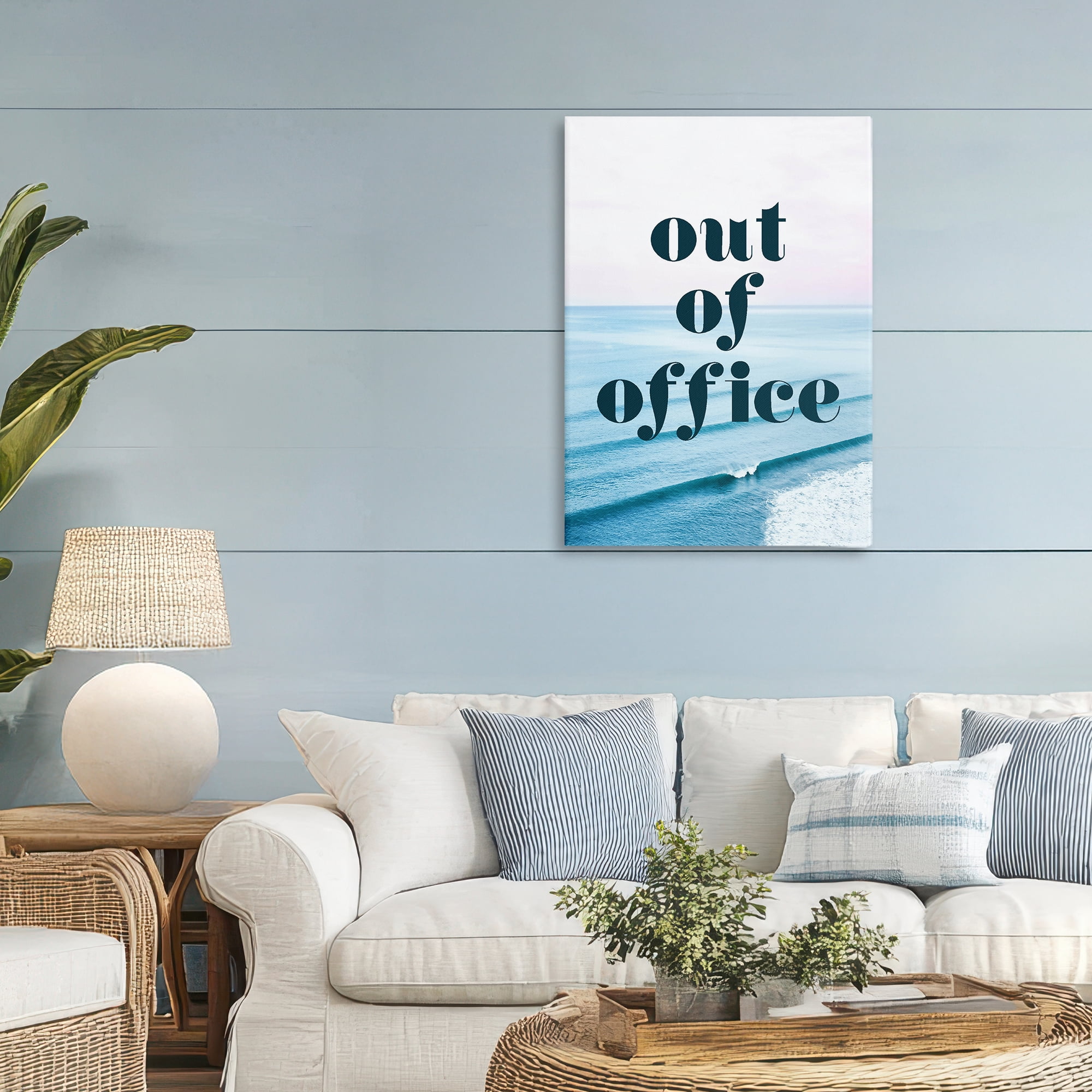 Out of Office Ocean Waves Canvas Wall Art, design by Lil' Rue
