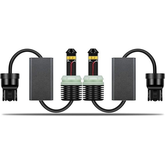 Alla Lighting 7443 7440 LED Turn Signal Lights Bulbs 2600 Lumens 21W CREE Extremely Super Bright Amber Yellow 7441 W21W 7440NA 7444NA