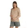 thumbnail image 6 of Edvintorg Maternity Tops for Pregnant Women V Neck Long Sleeve Small Floral Blouse Shirt Pregnancy Clothes Ropa Premama Embarazadas, 6 of 7