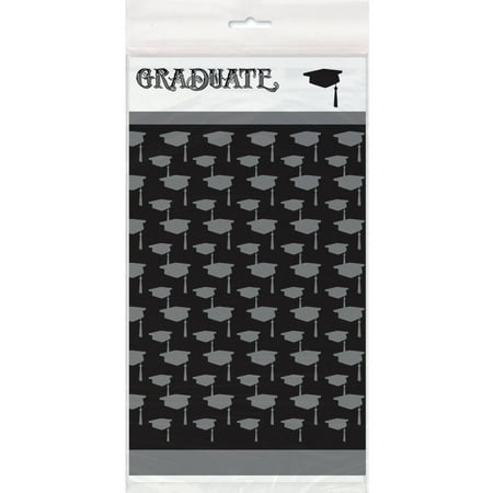 Classic Graduation Plastic Tablecloth, 84 x 54 in, 1ct