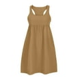 thumbnail image 5 of Womens Summer Sleeveless Mini Dress Casual Loose V Neck Sundress with Pockets, 5 of 6