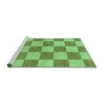 thumbnail image 2 of Ahgly Company Machine Washable Indoor Square Checkered Turquoise Blue Modern Area Rugs, 8' Square, 2 of 4