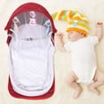 thumbnail image 5 of Moisés de viaje para bebé Moisés plegables portátiles Bolsa de transporte Cama de moisés Cápsula de viaje ligera Cama de viaje infantil con red y dosel Rojo, 5 of 5