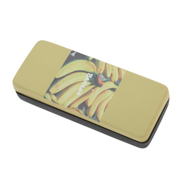 Estuche para gafas portátil de patrón de fruta 1 Pc Unique Bargains color amarillo