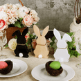 thumbnail image 3 of Gaiwos 3 Pcs Wooden Easter Bunny Decorations 7 inches, Vintage Wood Bunny Decor Centerpiece Signs, Wood Easter Bunnies for Farmhouse Indoor Home Office Party Tabletop Decor, 3 of 9