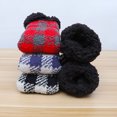 thumbnail image 7 of Men's Slipper Socks with Grips Non Slip Soft Fuzzy Cozy Fleece Lined Plaid Pattern Socks for Cold Winter, 7 of 7