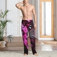 thumbnail image 2 of Sikiie Pink Blossoms Butterfly Pajama Pants Men, PJ Bottoms, Sleep & Lounge Pants-X-Large, 2 of 6
