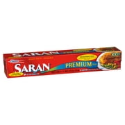 Saran Premium Heavy Duty Microwave Safe Plastic Film Wrap, 100 sq ft Roll