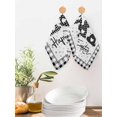 thumbnail image 2 of Easter Kitchen Dish Towels for Drying Dishes Set of 4, Spring Polka Dot Bunny Black Plaid Checkered Waffle Weave Microfiber Hand Tea Bathroom Towels Quick Dry & Absorbent Towel 12x12, 2 of 7