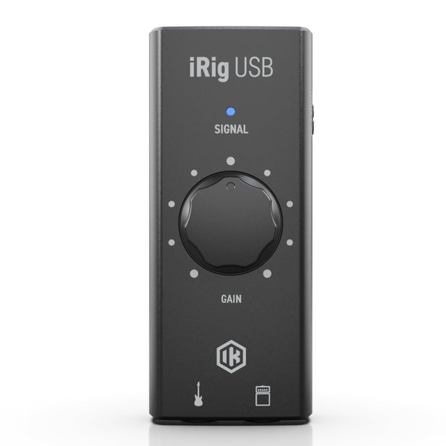 IK Multimedia iRig Interfaz de audio para guitarra USB: equipo de estudio de grabación de música de 24 bits y 48 kHz que incluye cable USB C para iPad, Mac y PC, accesorios para guitarra, dispositivo