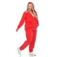 thumbnail image 3 of White Mark Women's Plus Size 2 Piece Velour Tracksuit Set, 3 of 5