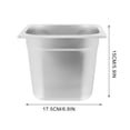 thumbnail image 2 of HIAKDOFT 4 Pcs Plateau Vapeur en Acier Inoxydable avec Design Élégant Idéal pour Buffet et Réchauffeurs Alimentaires, 2 of 7