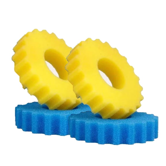 Delapan 4 Pack CPF-2500 Pond Replacement Filter Foam for Pond Pump Pre-Filter Box,Blue and Yellow Sponge Filters