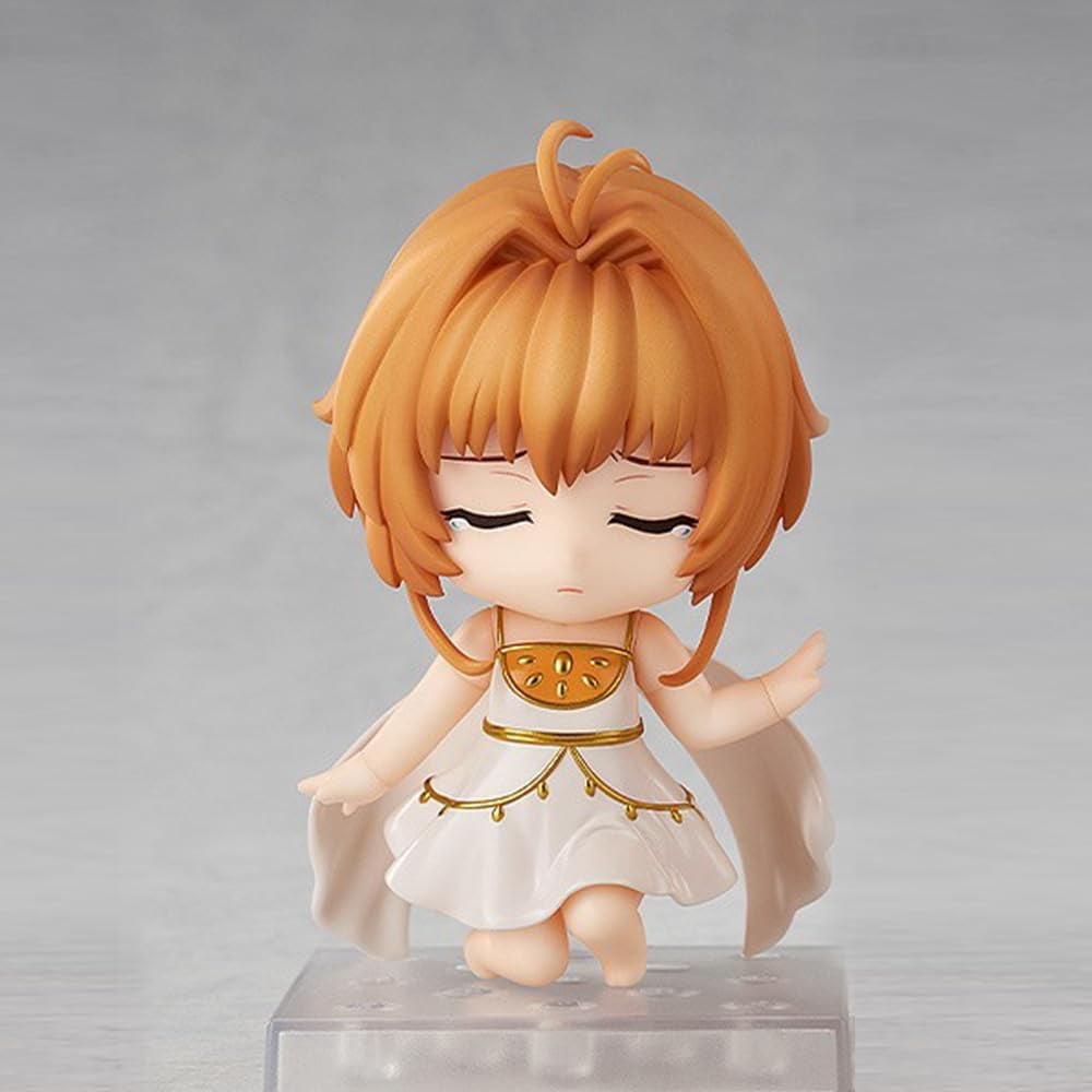 New Sakura‌ Figure, Q Version Replacement Face Kinomoto Sakura‌ Action Figures 10cm/3.9inch Character PVC Collectible Handicrafts for Anime Fans Gift
