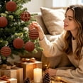 thumbnail image 5 of Christmas Decorations Indoor Under 10$ Clearance! Christmas Decorations 16Piece Flocked Christmas Balls Christmas Decoration SetMultiple Styles Of Christmas Tree Decorations Can Used For Other Party, 5 of 9