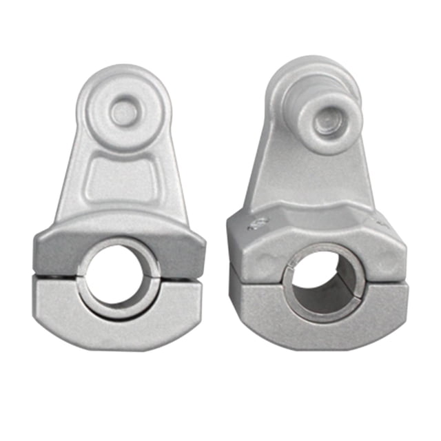 Elevador de manillar de motocicleta de 22 mm a 28 mm, extensor ajustable, kit de elevación de altura plata