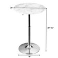 thumbnail image 2 of Gymax Table de Pub Ronde à Hauteur Réglable, Table de Bistro/bar Pivotante à 360° avec Dessus en Faux Marbre, 2 of 10