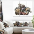 thumbnail image 3 of Design Art Animals on White Background Canvas Print, 3 of 3