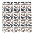 thumbnail image 3 of Ambesonne Exotic Shower Curtain, Wild Tropical Sea Lion, 69"Wx84"L, Cadet Blue Mauve, 3 of 5