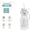 thumbnail image 6 of The 730 Project Honey Bear Transition Sippy Cup with Straw, 8 oz, Pink, 3 Pack, 6 of 7