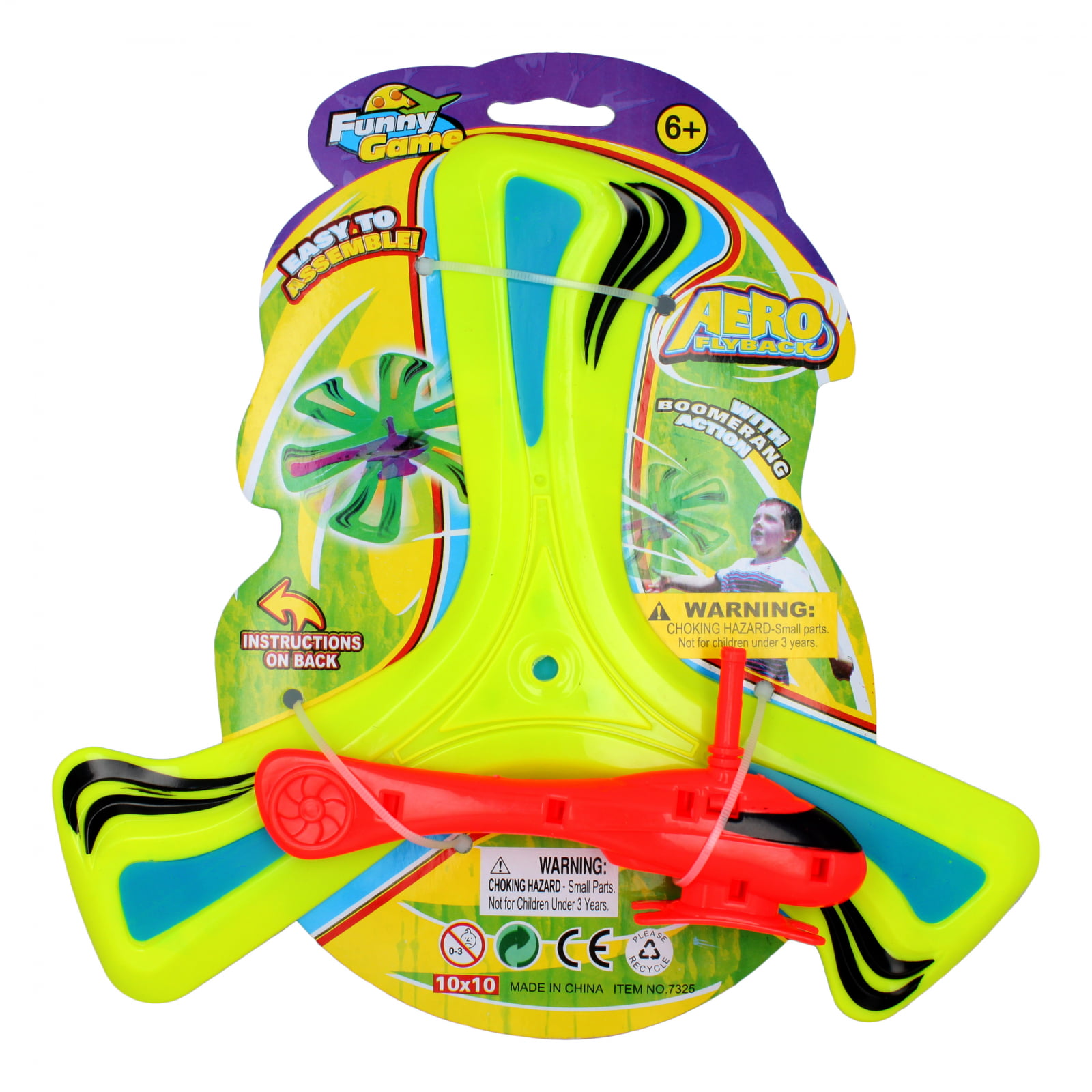 HELICOPTER SKY FLYER BOOMERANG FRISBEE GARDEN TOY BIRTHDAY PARTY GIFT 
