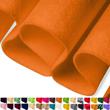 FabricLA Acrylic Felt Fabric - 72" Inch Wide 1.6mm Thick Felt by The Yard - Use Felt Sheets for Sewing, Cushion and Padding, DIY Arts & Crafts - Light Orange, 1 Yard