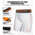 thumbnail image 2 of Exxact Sports Mens Compression Shorts with Soft Athletic Cup for Baseball Football Hockey, Mens Cup Underwear with Cup - (AM, White), 2 of 7