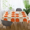 thumbnail image 3 of Yayeee Tablecloths 60" x 120" Rectangle Wrinkle Resistant Party Table Cover, Orange Geometric Circles, 3 of 8
