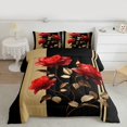 thumbnail image 2 of Feelyou Romantic Rose Women Bedding Comforter Set, Couple Anniversary Twin Comforter Sets, Modern Fashion Abstract Reversible Bedding Set, Microfiber Bedroom Decor, 2pcs, 2 of 8