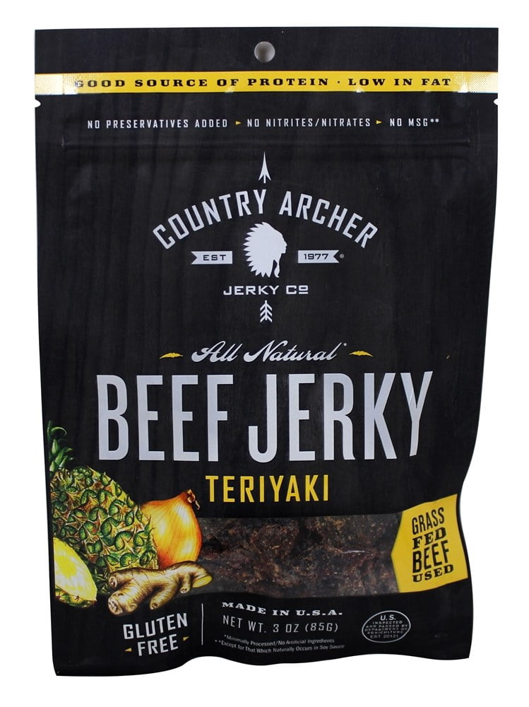 Country Archer Teriyaki Beef Jerky, 3 Oz, Pack Of 12