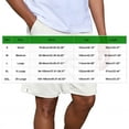 thumbnail image 3 of uublik Men's Bermuda Shorts Athletic Gym, Workout, Basketball, Running, Casual Lounge Active Pockets White, 3 of 5