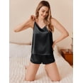thumbnail image 4 of Ekouaer Silk Pajamas Set for Women Satin Camisole Sleepwear Lingerie V-Neck Cami Top and Shorts Pjs, 4 of 6