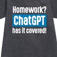 thumbnail image 2 of Instant Message - Homework ChatGTP Has It Covered - Toddler And Youth Girls Fleece Dress, 2 of 5