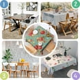 thumbnail image 4 of Pioneer Flower Floral Print Pattern Square Tablecloth,Waterproof Square Table Cover,Wipeable Spillproof Washable Table Cover for Home Kitchen Party Decor 42"X42"(107x107cm), 4 of 6