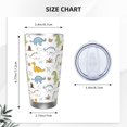 thumbnail image 4 of Picia Dinosaur Pattern 20 oz Tumbler Stainless Steel Vacuum Insulated Coffee Ice Cup Double Wall Travel Flask Dual Lid Water Bottle, Eco-friendly Car Cup, 4 of 8