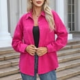 thumbnail image 2 of ZKCCNUK Ladies Tops Fall and Winter New Fashion Loose Mid Length Solid Color Long Sleeve Shirt,Sizes S-2XL, 2 of 9