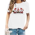 thumbnail image 5 of Lroveb Christmas Shirts for Women Plus Size Gnome Print Round Neck Short Sleeve T Shirt Top Graphic T Shirts, 5 of 5