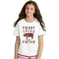 thumbnail image 3 of Sweet Child Swine BBQ Barbecue Foodie Crewneck T Shirts Boy Girl Teen Brisco Brands L, 3 of 6